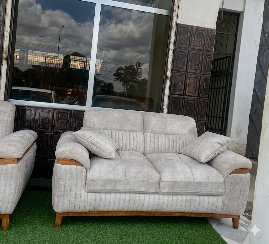 Light Grey Fabric Modern Sofa