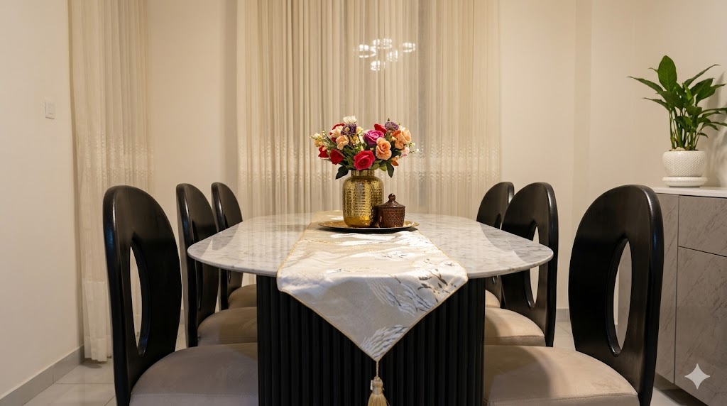 Luxury Oval Marble Dining Table